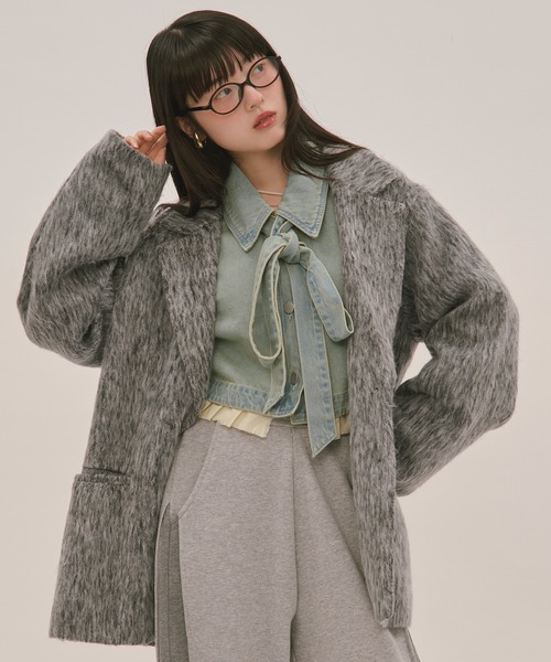 ロワンニュイ ジャケット グレー loin nuit 新品 loin nuit 「loin nuit」 ジャケット FREE グレー レディース