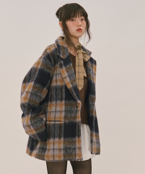 loin nuit ロワンニュイ シャギーコート ダークグレー loin nuit（ロワンニュイ）の「shaggy coat / シャギーコート