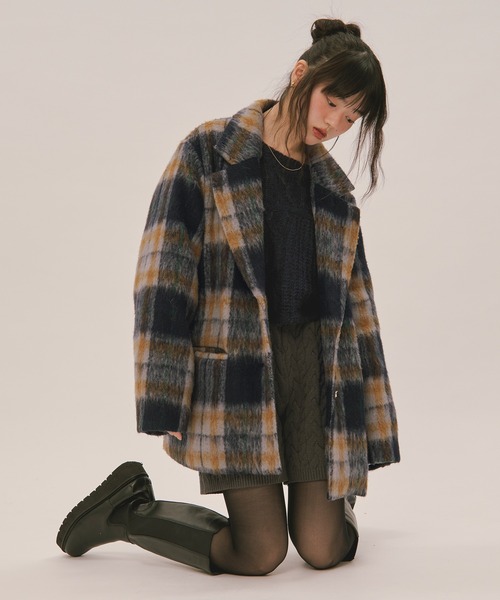 loin nuit シャギーコート　ブラウン loin nuit shaggy coat / シャギーコート コート ブラウン