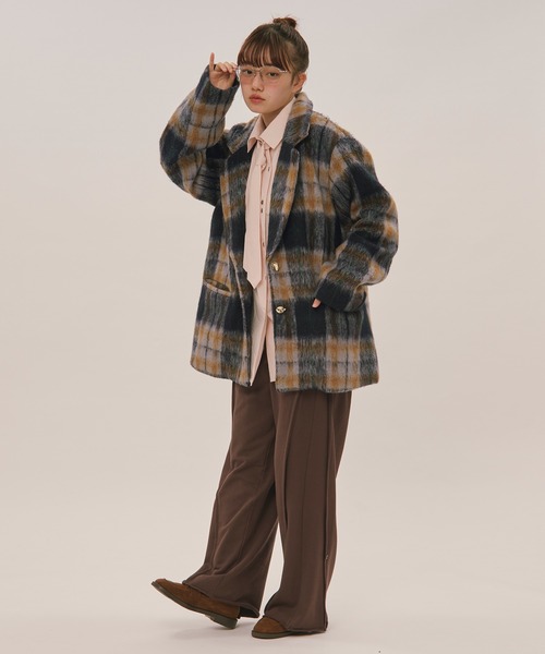 loin nuit shaggy coat / シャギーコート　ブラウン loin nuit ジャケット テーラードジャケット shaggy coat