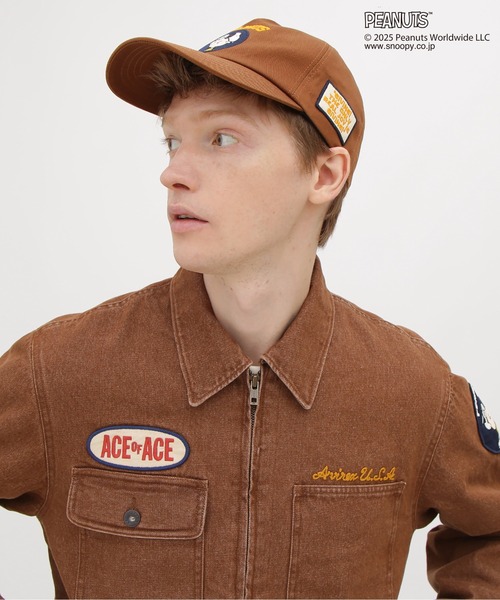 PEANUTS（ピーナッツ）の「《AVIREX × PEANUTS》WORK CAP / ワークキャップ / ピーナッツ / アヴィレックス（キャップ・メンズ・ブラック/ブラウン・FREE）」の7枚目の写真