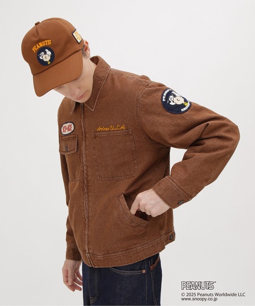 PEANUTS（ピーナッツ）の「《AVIREX × PEANUTS》WORK CAP / ワークキャップ / ピーナッツ / アヴィレックス（キャップ・メンズ・ブラック/ブラウン・FREE）」の14枚目の写真