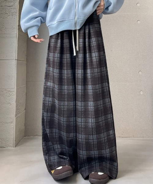 Ritzy(リッツィー)の「チェック柄 イージーワイドパンツ(その他パンツ・レディース・チャコールグレー/ネイビー/モカ・M/L)」の18枚目の写真