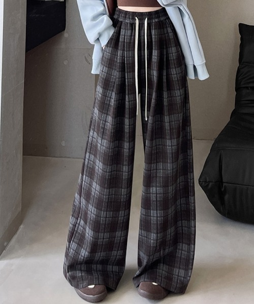 Ritzy(リッツィー)の「チェック柄 イージーワイドパンツ(その他パンツ・レディース・チャコールグレー/ネイビー/モカ・M/L)」の20枚目の写真