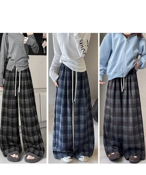 Ritzy(リッツィー)の「チェック柄 イージーワイドパンツ(その他パンツ・レディース・チャコールグレー/ネイビー/モカ・M/L)」の21枚目の写真