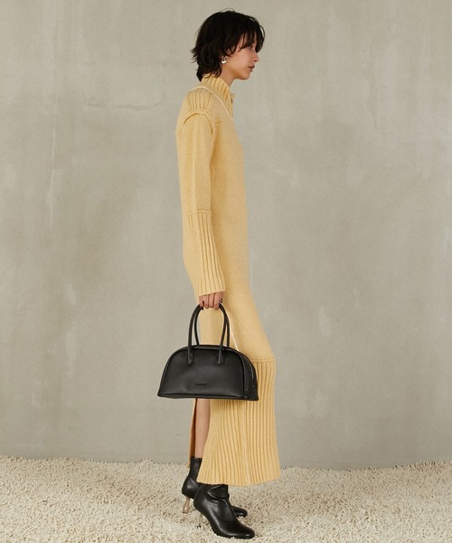 PRANK PROJECT（プランクプロジェクト）の「フロントZIPニットワンピース / Front Zip Knit One-Piece（ワンピース・レディース・イエロー/チャコールグレー・FREE）」の12枚目の写真