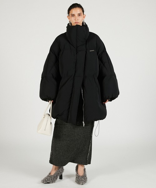 PRANK PROJECT（プランクプロジェクト）の「フロントZIPニットワンピース / Front Zip Knit One-Piece（ワンピース・レディース・イエロー/チャコールグレー・FREE）」の4枚目の写真