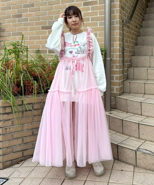 セール】CAT CLUB SWEAT ワンピース（スウェット）｜Candy Stripper