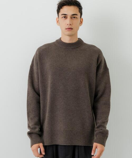 URBAN RESEARCH（アーバンリサーチ）の「new basic　WOOL CASHMERE CHUNKY SWEATER（ニット/セーター・メンズ・ブラウン/チャコールグレー・X-LARGE/LARGE/MEDIUM）」の10枚目の写真