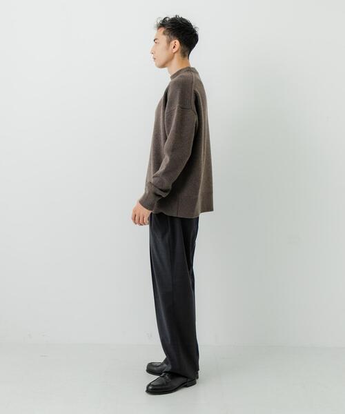 URBAN RESEARCH（アーバンリサーチ）の「new basic　WOOL CASHMERE CHUNKY SWEATER（ニット/セーター・メンズ・ブラウン/チャコールグレー・X-LARGE/LARGE/MEDIUM）」の9枚目の写真