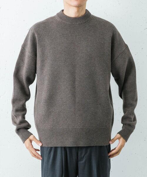 URBAN RESEARCH（アーバンリサーチ）の「new basic　WOOL CASHMERE CHUNKY SWEATER（ニット/セーター・メンズ・ブラウン/チャコールグレー・X-LARGE/LARGE/MEDIUM）」の7枚目の写真