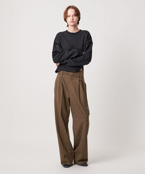 AEWEN MATOPH ベルトパンツ AEWEN MATOPH>パターンベルトパンツ(その他パンツ)|AEWEN