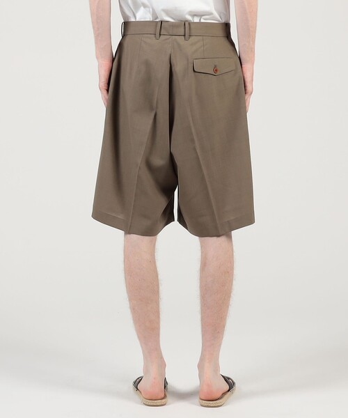 HAVERSACK(ハバーザック)の「HAVERSACK ATTIRE ポリエステルウール タックショートパンツ(その他パンツ・メンズ・グレー/ブラウン・M/L)」の6枚目の写真