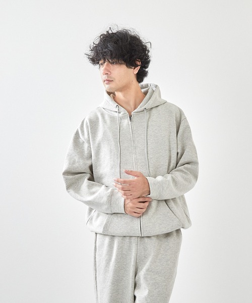 VIBGYOR（ヴィブジョー）の「TCポンチフルZIPパーカー(CN)（パーカー・メンズ・杢グレー/ブラック/ライトグレー・LARGE/X-LARGE/MEDIUM）」の3枚目の写真