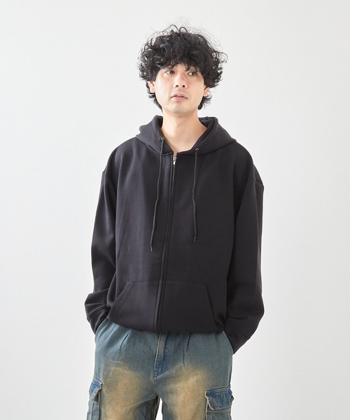 VIBGYOR（ヴィブジョー）の「TCポンチフルZIPパーカー(CN)（パーカー・メンズ・杢グレー/ブラック/ライトグレー・LARGE/X-LARGE/MEDIUM）」の2枚目の写真