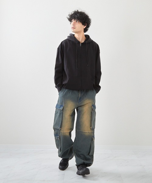 VIBGYOR（ヴィブジョー）の「TCポンチフルZIPパーカー(CN)（パーカー・メンズ・杢グレー/ブラック/ライトグレー・LARGE/X-LARGE/MEDIUM）」の12枚目の写真