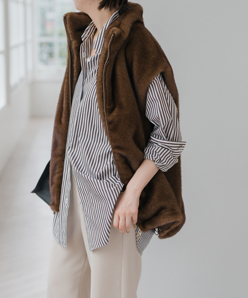 Spick & Span（スピックアンドスパン）の「《WEB限定 / 追加2》50コットンオーバーシャツ（シャツ/ブラウス・レディース・カーキ/その他4・FREE）」の15枚目の写真