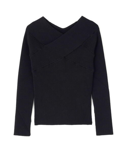 セール】◇クロスネックリブニット（ニット/セーター）｜NATURAL