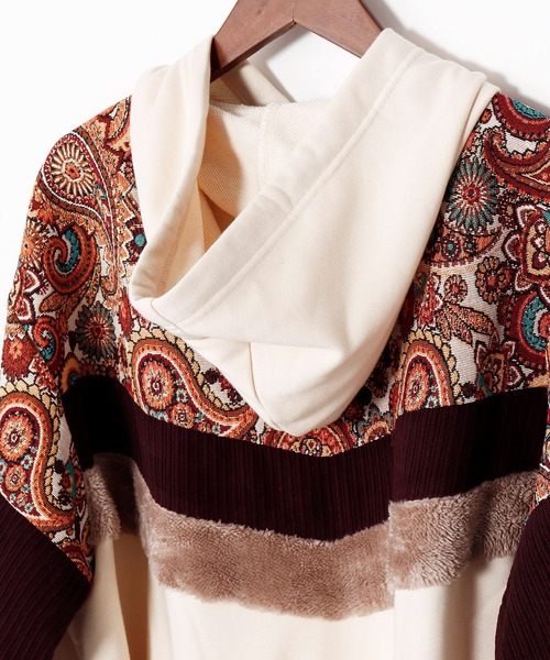 チャイハネ（チャイハネ）の「【チャイハネ】ファーベルフーディー（パーカー・レディース・グリーン/ホワイト/ブラック・FREE）」の6枚目の写真