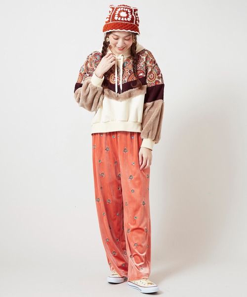 チャイハネ（チャイハネ）の「【チャイハネ】ファーベルフーディー（パーカー・レディース・グリーン/ホワイト/ブラック・FREE）」の7枚目の写真