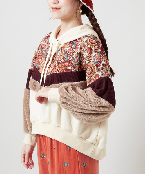 チャイハネ（チャイハネ）の「【チャイハネ】ファーベルフーディー（パーカー・レディース・グリーン/ホワイト/ブラック・FREE）」の11枚目の写真