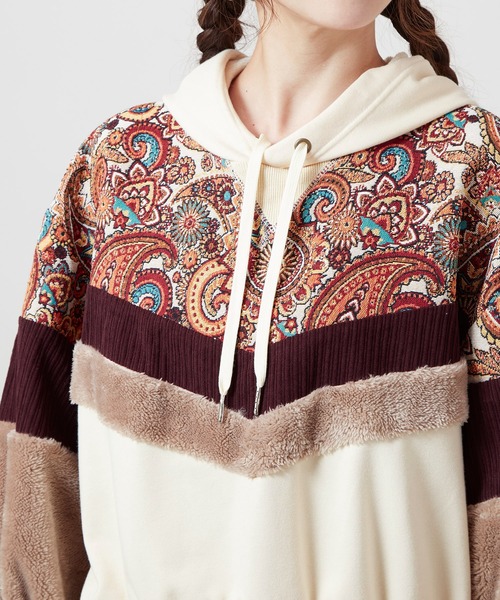 チャイハネ（チャイハネ）の「【チャイハネ】ファーベルフーディー（パーカー・レディース・グリーン/ホワイト/ブラック・FREE）」の10枚目の写真