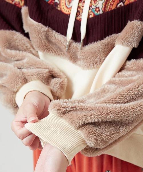 チャイハネ（チャイハネ）の「【チャイハネ】ファーベルフーディー（パーカー・レディース・グリーン/ホワイト/ブラック・FREE）」の13枚目の写真