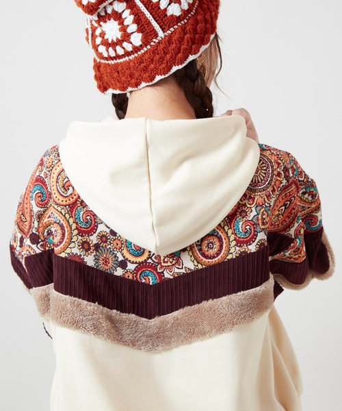 チャイハネ（チャイハネ）の「【チャイハネ】ファーベルフーディー（パーカー・レディース・グリーン/ホワイト/ブラック・FREE）」の9枚目の写真