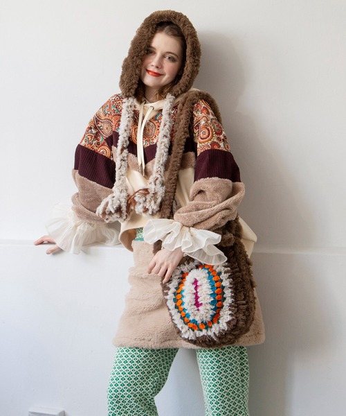 チャイハネ（チャイハネ）の「【チャイハネ】ファーベルフーディー（パーカー・レディース・グリーン/ホワイト/ブラック・FREE）」の15枚目の写真