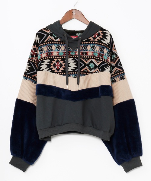 チャイハネ（チャイハネ）の「【チャイハネ】ファーベルフーディー（パーカー・レディース・グリーン/ホワイト/ブラック・FREE）」の16枚目の写真