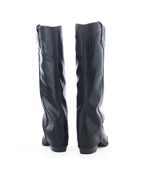 byあしながおじさん（バイアシナガオジサン）の「ウェスタンカバーロングブーツ　8990035（ブーツ・レディース・グレー/ブラック・S/M/L/LL）」の8枚目の写真