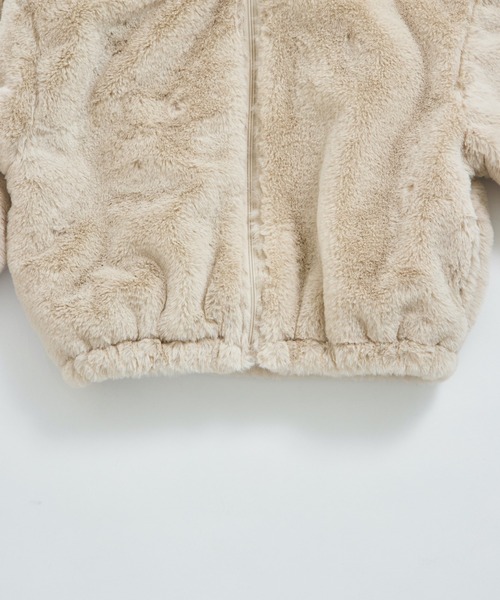 pairmanon（ペアマノン）の「【洗える】【軽い】【あたたかい】ふわふわ ファー ジップ フード付き ジャケット（その他アウター・キッズ・ブラウン/ライトベージュ・100/110/120/130/140/150/90）」の14枚目の写真