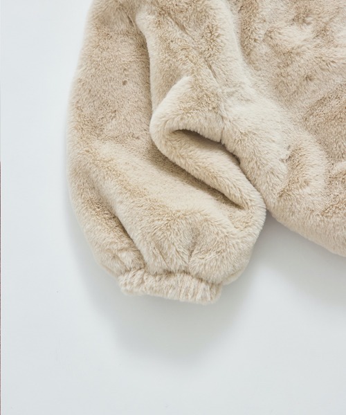 pairmanon（ペアマノン）の「【洗える】【軽い】【あたたかい】ふわふわ ファー ジップ フード付き ジャケット（その他アウター・キッズ・ブラウン/ライトベージュ・100/110/120/130/140/150/90）」の15枚目の写真