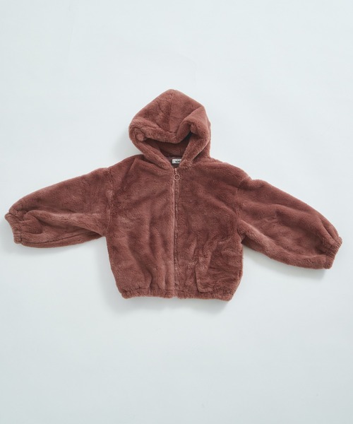 pairmanon（ペアマノン）の「【洗える】【軽い】【あたたかい】ふわふわ ファー ジップ フード付き ジャケット（その他アウター・キッズ・ブラウン/ライトベージュ・100/110/120/130/140/150/90）」の18枚目の写真