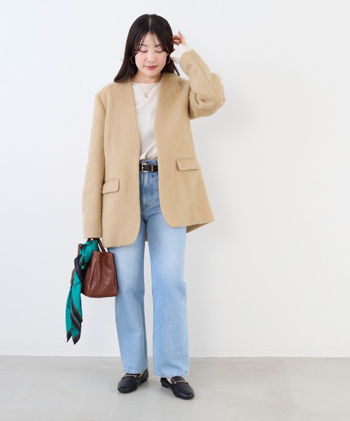 MICA&DEAL（マイカ＆ディール）の「ギャザーカフスブラウス（シャツ/ブラウス・レディース・オフホワイト/ブラック・FREE）」の9枚目の写真