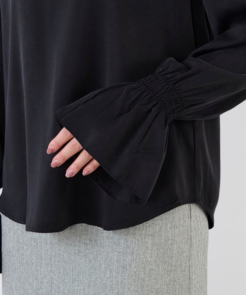 MICA&DEAL（マイカ＆ディール）の「ギャザーカフスブラウス（シャツ/ブラウス・レディース・オフホワイト/ブラック・FREE）」の19枚目の写真