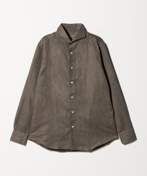 A DAY IN THE LIFE UNITED ARROWS(アデイインザライフユナイテッドアローズ)の「スエードライク カッタウェイカラーシャツ<A DAY IN THE LIFE>(シャツ/ブラウス・メンズ・オリーブ/モカ/ネイビー・XL/M/L/S)」の6枚目の写真