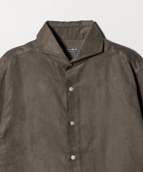 A DAY IN THE LIFE UNITED ARROWS(アデイインザライフユナイテッドアローズ)の「スエードライク カッタウェイカラーシャツ<A DAY IN THE LIFE>(シャツ/ブラウス・メンズ・オリーブ/モカ/ネイビー・XL/M/L/S)」の8枚目の写真