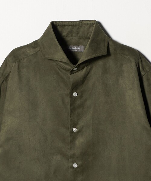 A DAY IN THE LIFE UNITED ARROWS(アデイインザライフユナイテッドアローズ)の「スエードライク カッタウェイカラーシャツ<A DAY IN THE LIFE>(シャツ/ブラウス・メンズ・オリーブ/モカ/ネイビー・XL/M/L/S)」の14枚目の写真