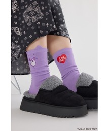 ソックス/靴下（パープル/紫色系・ワンポイント）ファッション