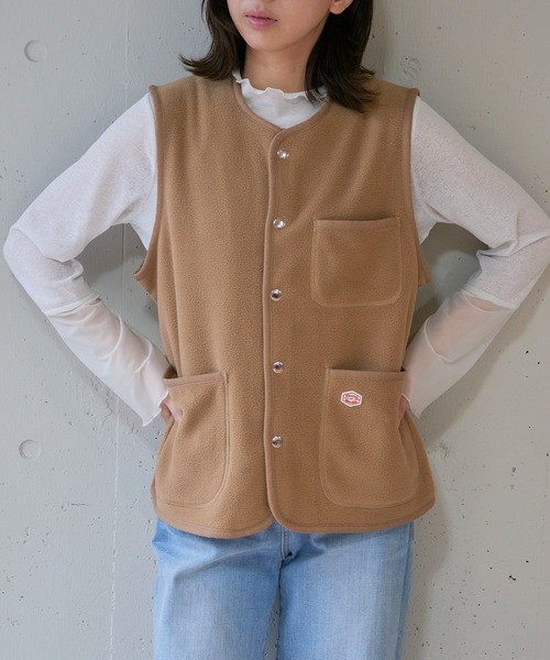 Vincent et Mireille（バンソンエミレイユ）の「【Vincent et Mireille】FLEECE VEST（ベスト・レディース・ブラック/ベージュ・36）」の21枚目の写真