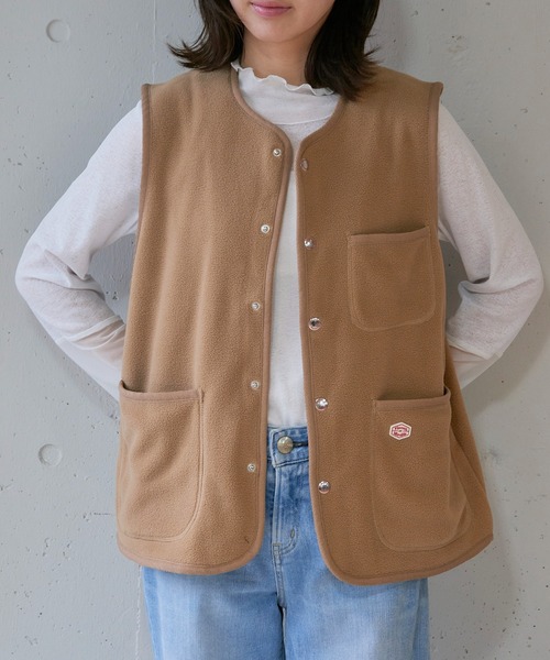 Vincent et Mireille（バンソンエミレイユ）の「【Vincent et Mireille】FLEECE VEST（ベスト・レディース・ブラック/ベージュ・36）」の19枚目の写真