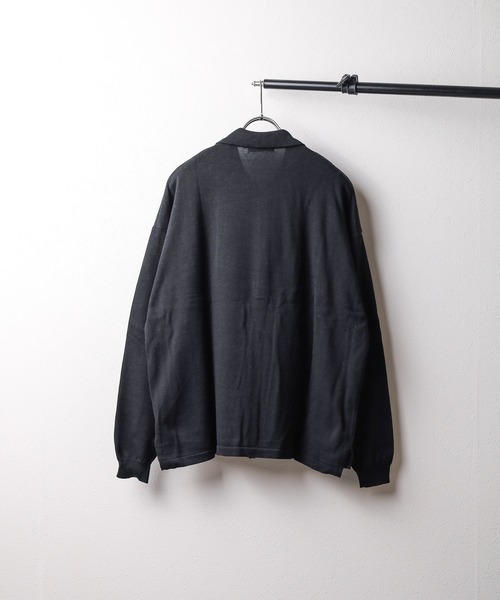 Bling Leads（ブリングリーズ）の「【RES】【Bling leads】綿ﾚｰﾖﾝﾆｯﾄｼｬﾂ（シャツ/ブラウス・メンズ・ブラック/アイボリー・LARGE/MEDIUM）」の4枚目の写真