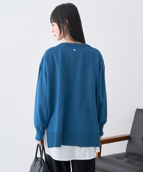 earth music&ecology(アースミュージックアンドエコロジー)の「レンチング(TM)エコヴェロ(TM)(チュニック)(ニット/セーター・レディース・ブラック/ブルー/その他7/杢グレー・FREE)」の10枚目の写真