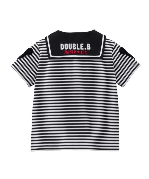 DOUBLE_B(ダブルビー)の「セーラーカラーの半袖ブラウス(シャツ/ブラウス・キッズ・ブラック/マルチ・80cm/90cm/70cm)」の5枚目の写真