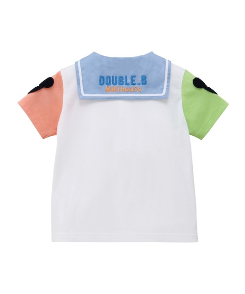 DOUBLE_B(ダブルビー)の「セーラーカラーの半袖ブラウス(シャツ/ブラウス・キッズ・ブラック/マルチ・80cm/90cm/70cm)」の9枚目の写真