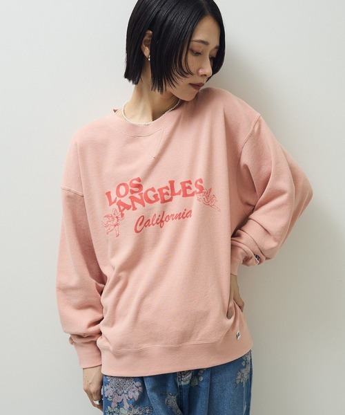 RUSSELL（ラッセル）の「■RUSSELL アソートプリントスウェット（スウェット・レディース・杢グレー/ライトピンク/チャコールグレー・FREE）」の3枚目の写真