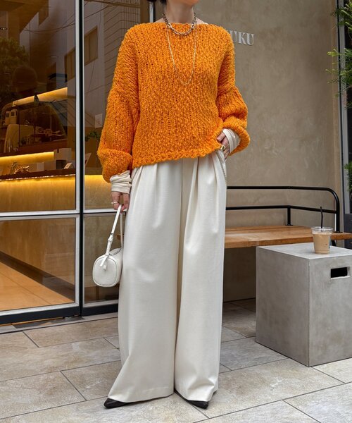 セール】ウールスラブロービングニット（ニット/セーター）｜DouDou