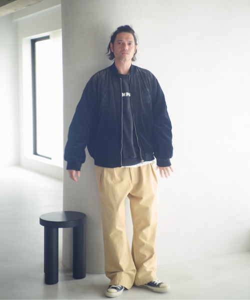 ADAM PATEK(アダムパテック)の「ADAMPATEK/aged velour souvenir jacket/エイジング加工リバーシブルベロアスカジャン(AP2523010)(スカジャン・レディース・ブラック×ブラック/ブラック×ホワイト・1/2)」の15枚目の写真
