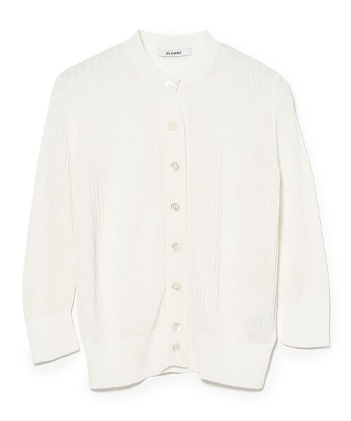 Demi-Luxe BEAMS（デミルクス ビームス）の「SLOANE / 14ゲージ ワイドリブ カーディガン（カーディガン/ボレロ・レディース・ブラック/ホワイト/ピンク・1/2）」の14枚目の写真